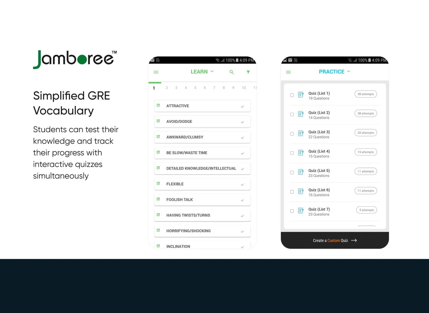Jamboree GRE Mobile App
