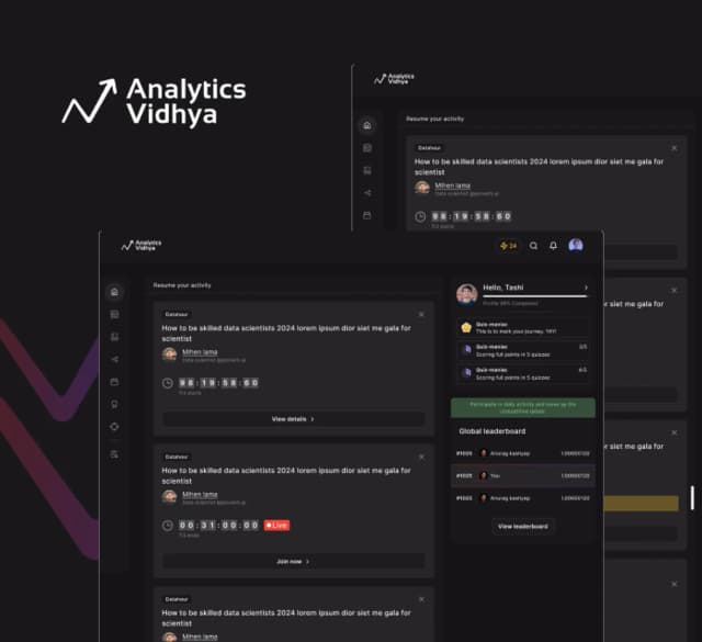 The Analytics Vidhya Dashboard