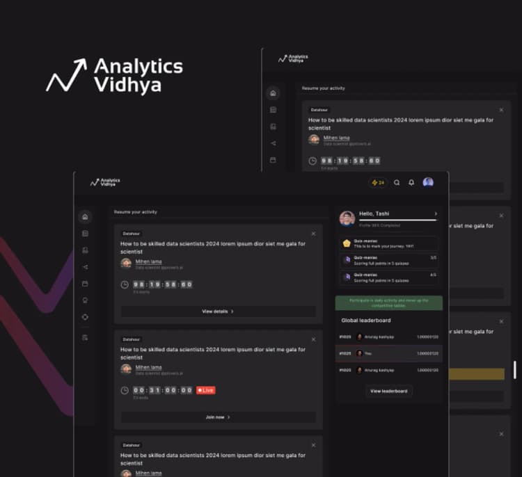 The Analytics Vidhya Dashboard