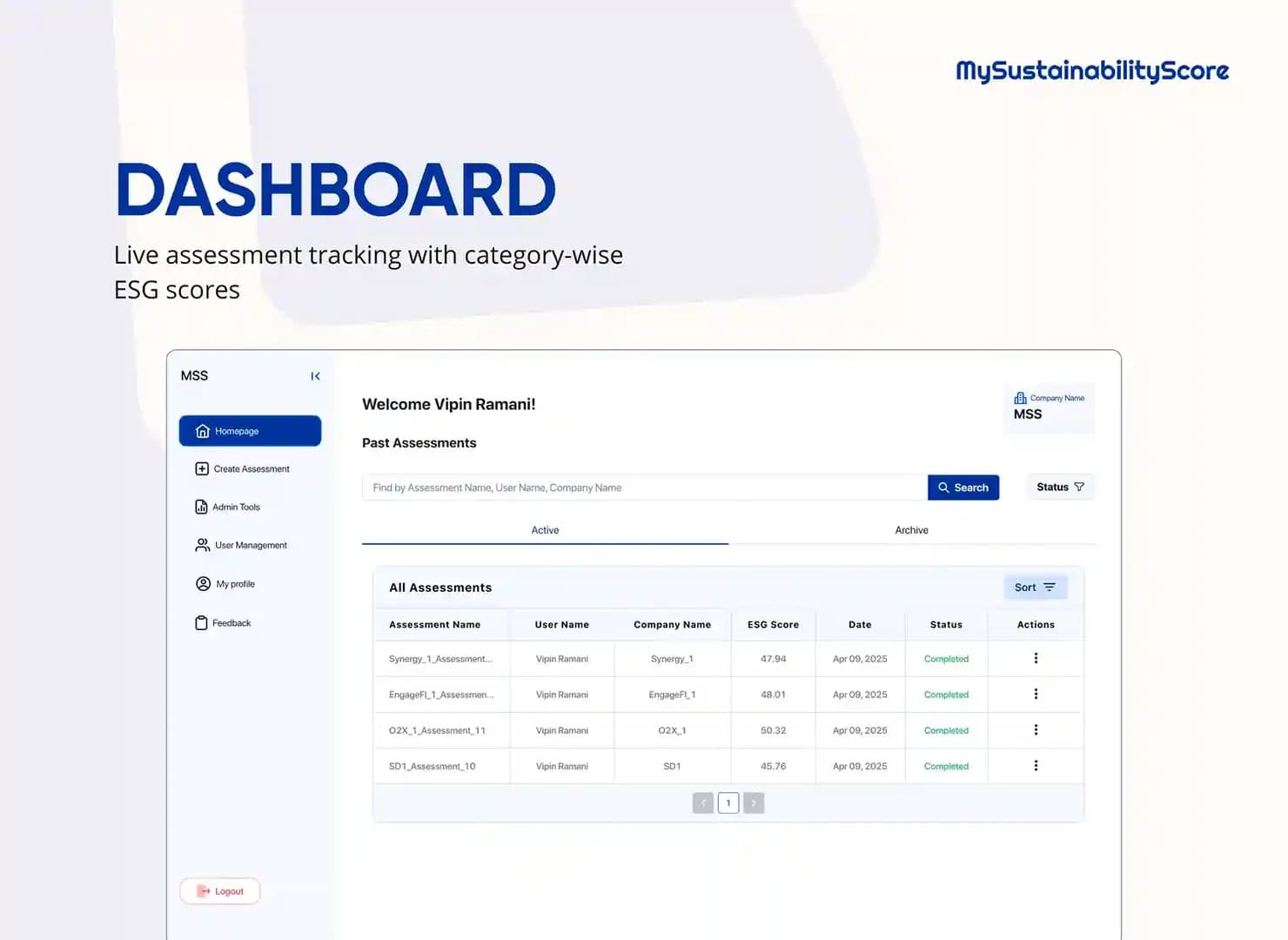 MSS Dashboard